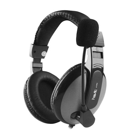 HAVIT Stereo sound 40mm langalliset kuulokkeet mikrofonilla - musta