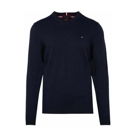 Tommy Hilfiger V-neck Strik Blå, Herre Strik, Størrelse: 2XL