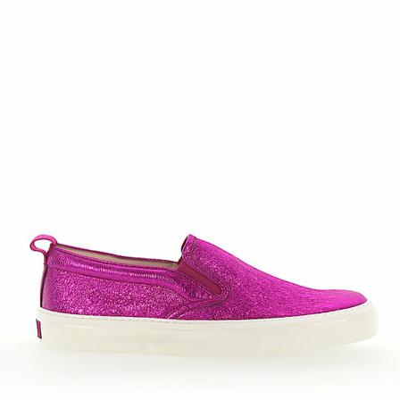 Gucci, Slip Ons crinkled Kalbsleder Roze, Dames, Maat:38 EU
