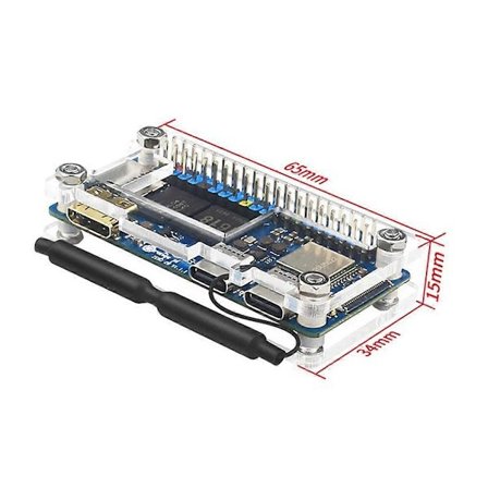 Akryl Case för Zero 2W Zero 2W Moderkort Skyddande Case Kompatibel med Värmekylare