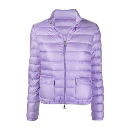 Moncler, Lans Short Dunjakke, Lilla, Dame, Størrelse: L