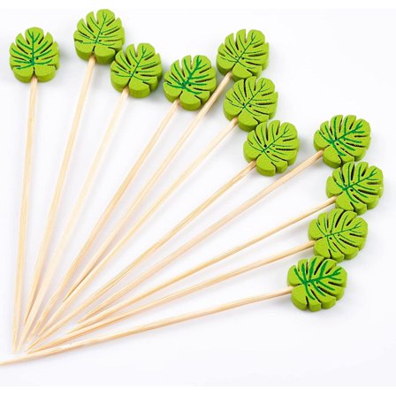 Cocktail-tikut 100 Appetisoivaa Hammastikkua 12 cm Bambu Koristeelliset Hammastikut Hienot Hammastikut Puu Cocktail-tikut