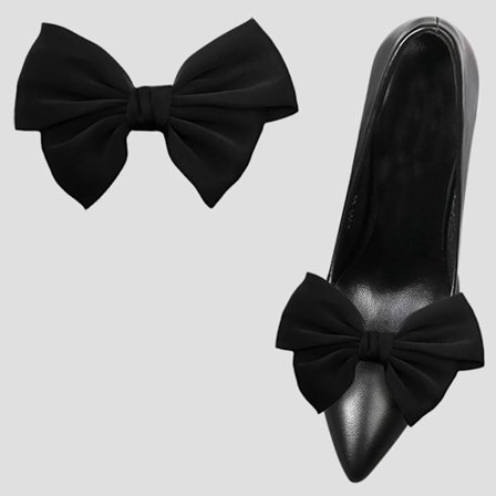 2stk Sko Clip Charm Spænde SORT