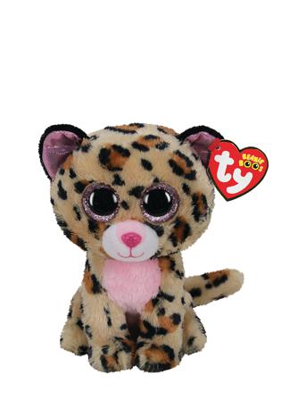 Ty Livvie - Brown/Pink Leopard 15 Cm Toys Soft Toys Stuffed Animals Multi/mønstret TY