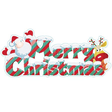 5D DIY Diamantmålning God Jul Klistermärken Dekal Heminredning