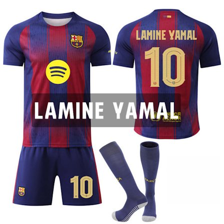 FC Barcelona 25-26 Hjemmebanesæt Lamine Yamal Nr. 10 Trøje med Sokker