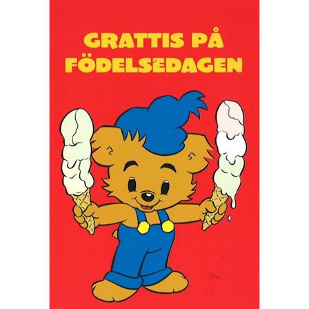 Grattiskort Bamse Glass