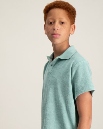 Nikben Terry Riviera Gris Polos Garçon - Kids Brand Store