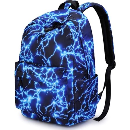 Stjernestøv Lyn Smart Rygsæk Rejse Rygsæk Skole Tasker til Teenager Piger Drenge Studerende Udendørs Vandreture Camping