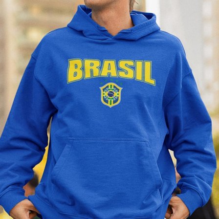 Brasil Hoodie blå - Huvtröja - Brasilien fotbollströja