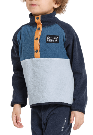 Didriksons Monte Kids Half Button Ytterplagg Unisex Blå 130