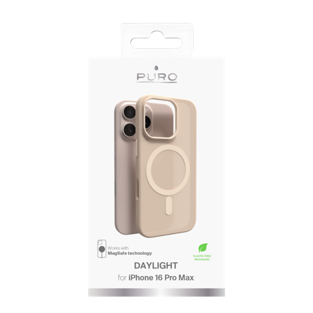 PURO iPhone 16 Pro Max silicone cover DAYLIGHT, semi-transp., bei
