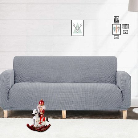 Mellangrå; Enkel soffa (90×140 cm); Sofföverdrag, allmänt tyg, enkel/dubbel/tresitsig, elastiskt, heltäckande, anti-kattklös överdrag.