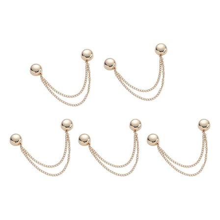 5 stk. magnetiske clips til bukser, magnetiske spænder med kæde, multifunktionelle tøjlukkere, magnetiske nåle til sjal, cardigan, manchet, kantning 