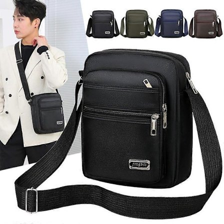 Herrar Stor Kapacitet Messenger Bag Crossbody Axelväska Plånbok Sling Pack Reseväska för Arbetsföretag Kontor Skola