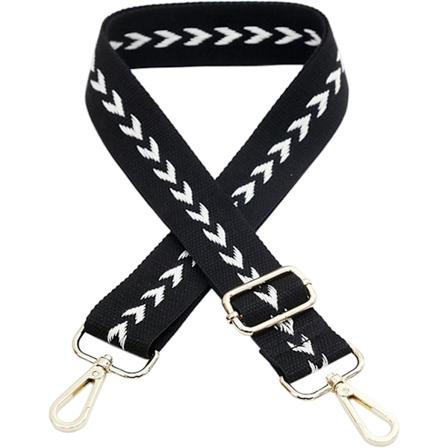 Justerbar håndholdt skulderstropp (svart) 75-145 cm - Lanyard veskehåndtak, crossbody veskestropp, erstatningsstropp, ensfarget DIY-tilbehør, 