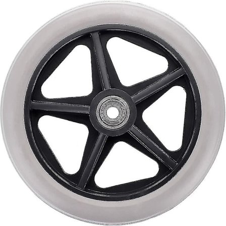 2 stk. 6 tommer gummihjul erstatning kørestol forhjul rollator walker skridsikre erstatningshjul grå