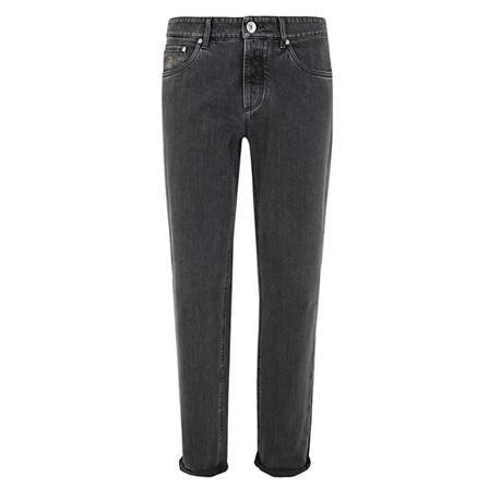 Brunello Cucinelli, Straight Jeans Grijs, Heren, Maat:L