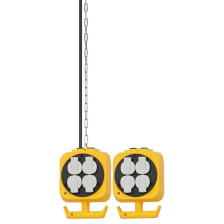 Brennenstuhl 1151760 Grenuttag 2 x 4 uttag, Anslutningsdon & kablar