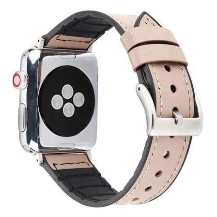 Apple Watch Series 4 40mm läderöverdraget klockarmband - Grå