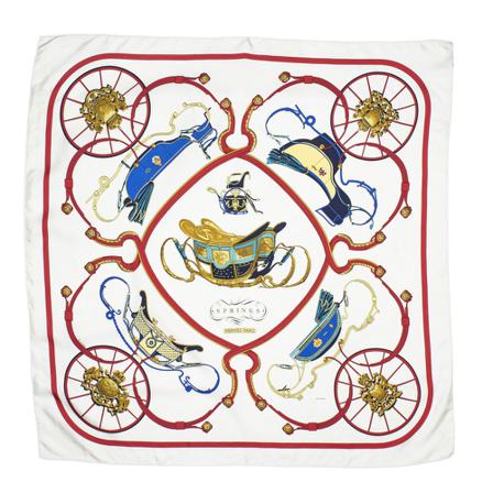 Hermès Vintage, Pre-owned Scarf Wit, Dames, Maat:ONE Size