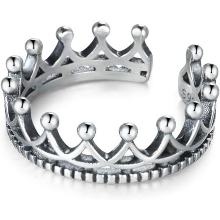 Solid 925 Sterling Silver Ring, Justerbar Vintage Silver Tumring, Storleksändringsbar Celtic Knot Infinity Open Finger Rings, Silver Rings för Kvinnor