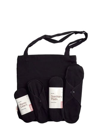 Imse Vimse Start Kit Sanitary Pads, Black - Black - ONE SIZE