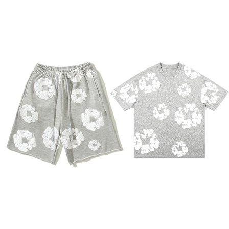 Denim Tears Sommersæt til mænd Kortærmet Grå Grå