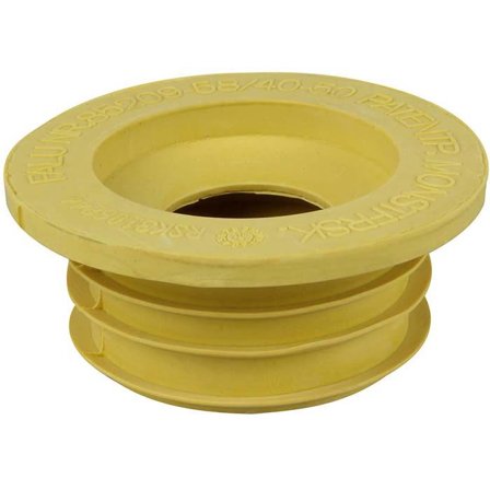 Faluplast 3106244 Gumminippel gul, for 1 1/2 tommer, Innendørsavløp