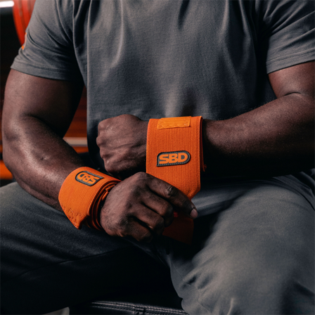 SBD Apparel Forge Wrist Wraps Orange Stiff