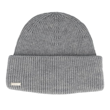 Seeberger - Grey - knit - Beanie - Knit Beanie With Turn-up Smoke Gray Cuff - Hatstore