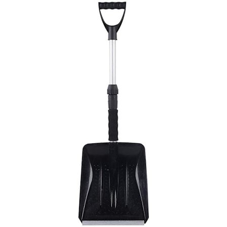 Teleskopisk sneskovl i aluminium - Sneskovl med teleskophåndtag, bærbar sneskraber