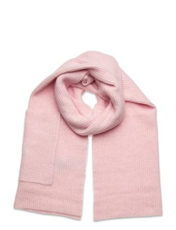 Slflinna-Mia Knit Pocket Scarf B Pink Selected Femme