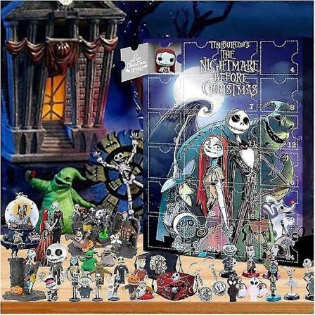 Halloween-laskentakalenteri 24 kpl Mikro-kauhu Resin-hahmoja Lomap inen Laatikko Lelut Yll tys Pelottava Nuken Lahja Lapsille C