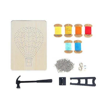 String Art-sett med LED-lys Håndverksett for voksne og barn DIY String Art med alt nødvendig tilbehør - yuhao