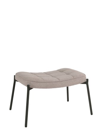 House Nordic Tyra - Footrest, Stone With Black Legs - Grey - ONE SIZE