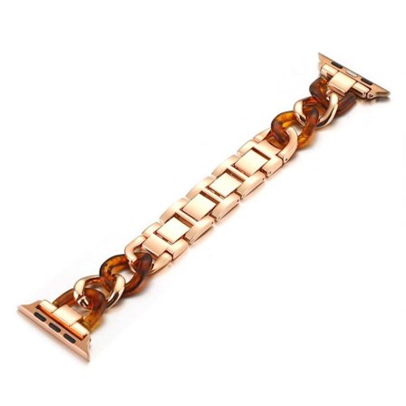 Apple Watch Series 6 / 5 40mm unique chain link watch band - Resin / Rose Gold