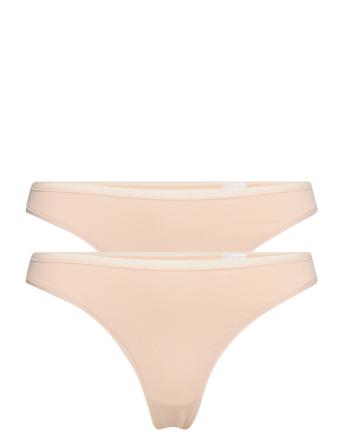 Thong Stringtrosa Underkläder Beige Schiesser