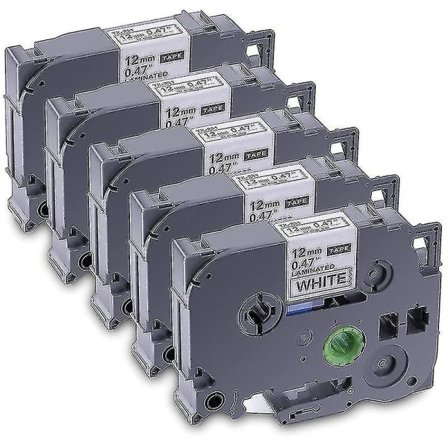 5-pak etikettbånd til Brother Tze-231 -231 lamineret P-press etikettbånd, til model Pt D bedste gave (FMY)