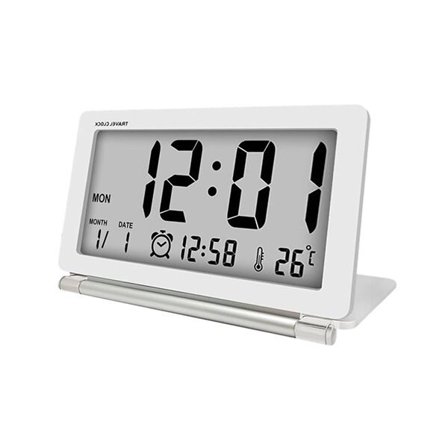 Reisevekkerklokke Hvit