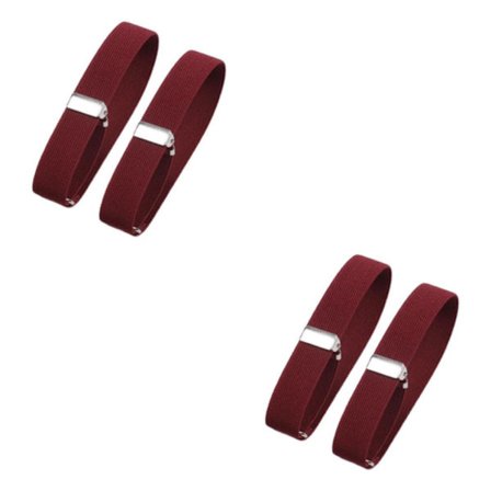 1/2/3/5 2-pack Mode Herrskjortärmshållare Elastisk Röd 2x32cm