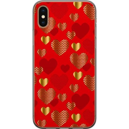 Yhteensopiva Puhelinkuori Apple Apple iPhone X GoldenHearts