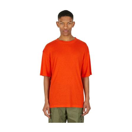 A-Cold-Wall, Artisan Slogan Print T-Shirt Oranje, Heren, Maat:M