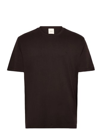 Calvin Klein Ss Supima Chest Emb Crewneck Tee - Brown - L