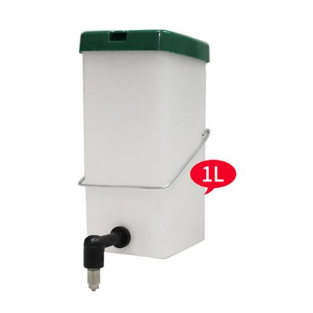 Kanin Vandflaske Automatisk Drypfri Pip i Rustfrit Stål Kanin Drikkemaskine Dispenser 1L