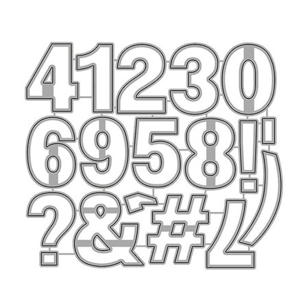 Nummer Symbol Metallskjærende Stanser Stencil Diy Scrapbooking Album Papirkort Mal Embossing Håndverk Dekorasjon