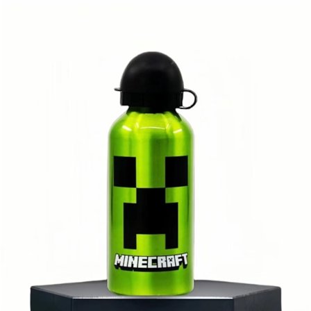 Minecraft - Creeper Ultralätt Sportflaska i Aluminium 400ml - Vattenflaska för Barn med Tecknat Motiv