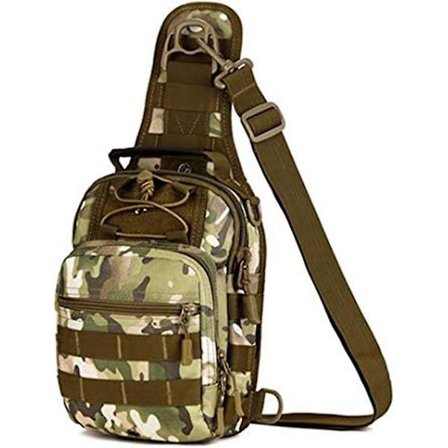 Taktinen Rintapussi Sotilas Olkapussi Sotilas Rintapakkaus Sling Reppu Molle Ristiriimu