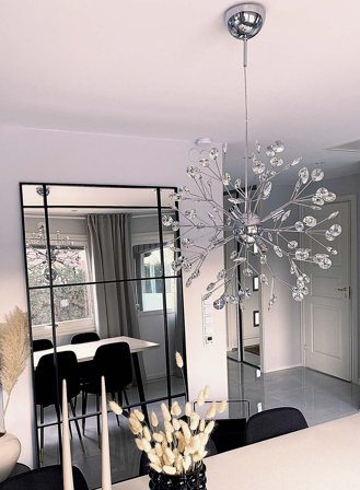 Viva taklampe Ø55 - krom