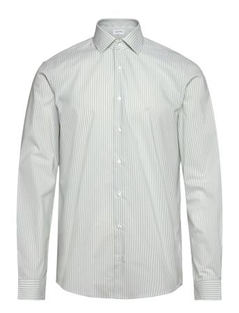 Calvin Klein Thermo Tech Stripe Fitted Shirt Blå